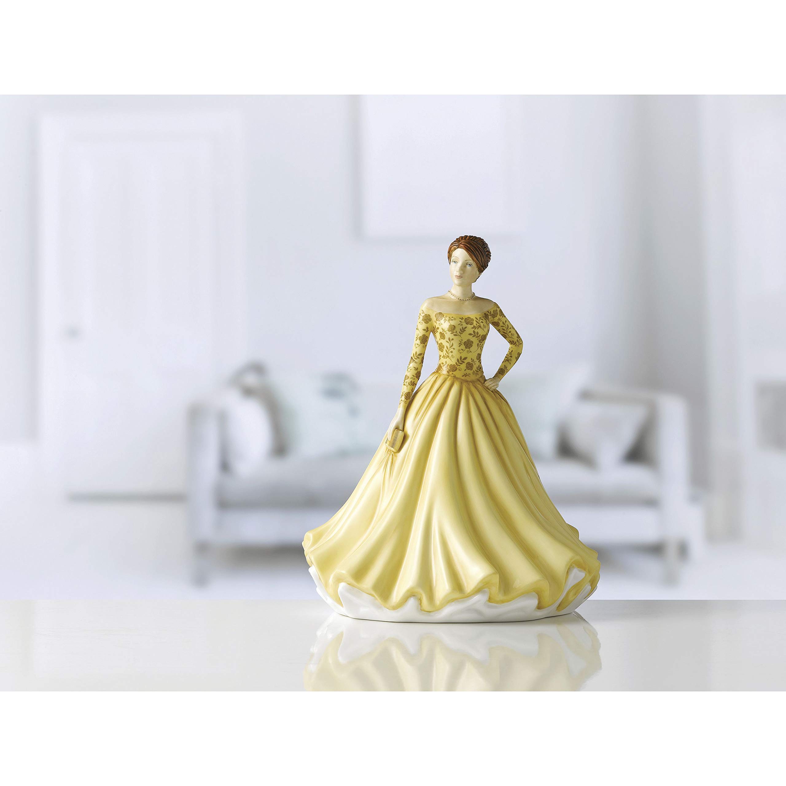 royal doulton figurines yellow dress Coralie HN4929 Jane, Michael Doulton Figure of