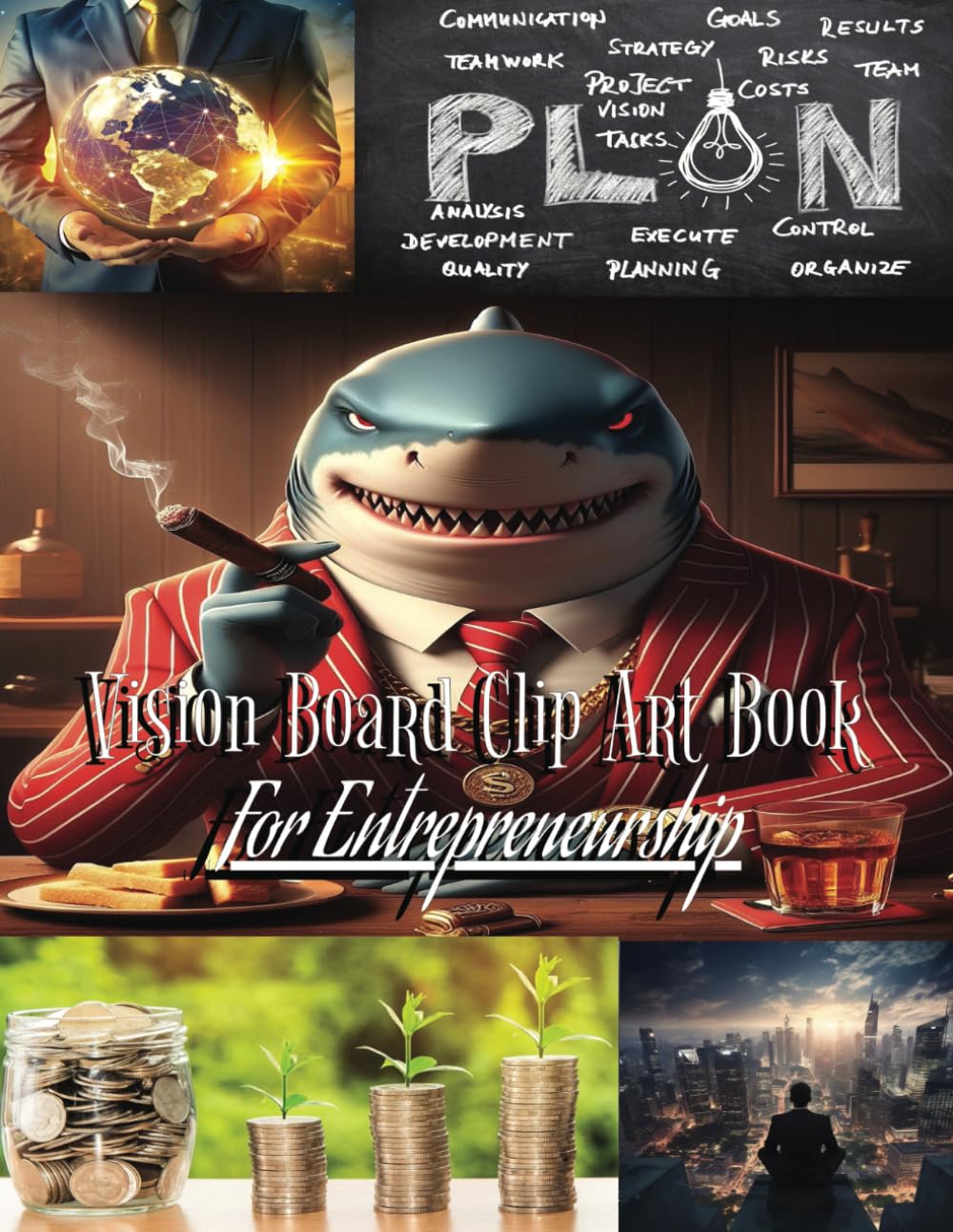 Livre de clip art vision board pour créer son tableau de motivation