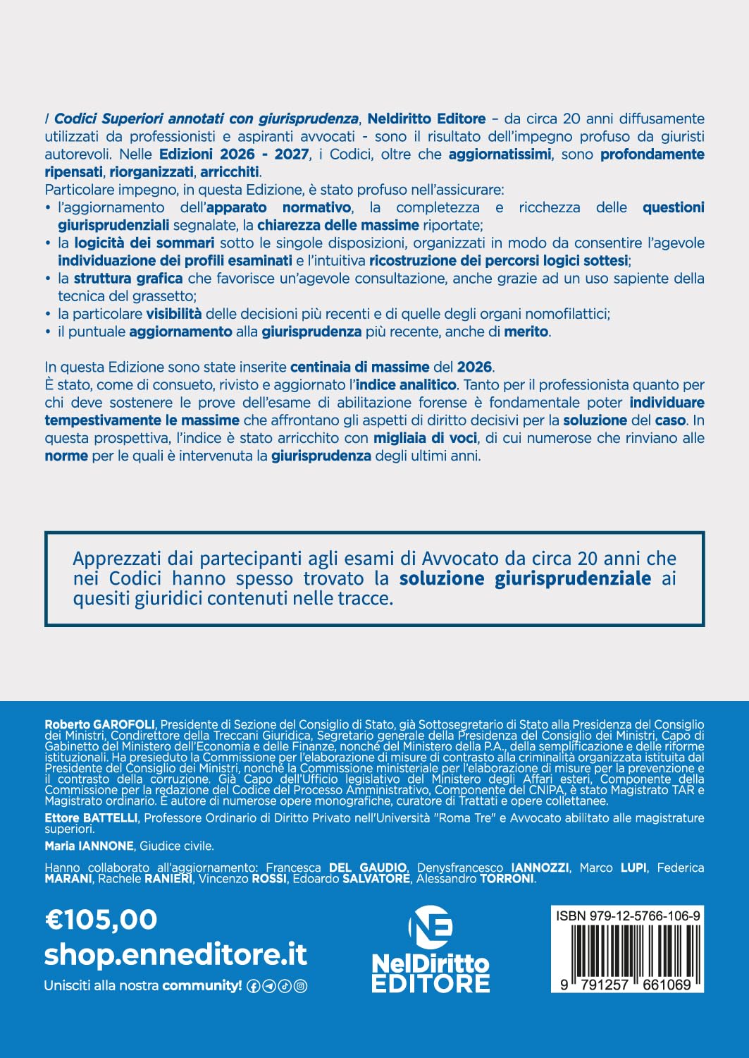 Codice Civile annotato con la giurisprudenza per l'esame di avvocato 2026-2027. Nuova ediz.