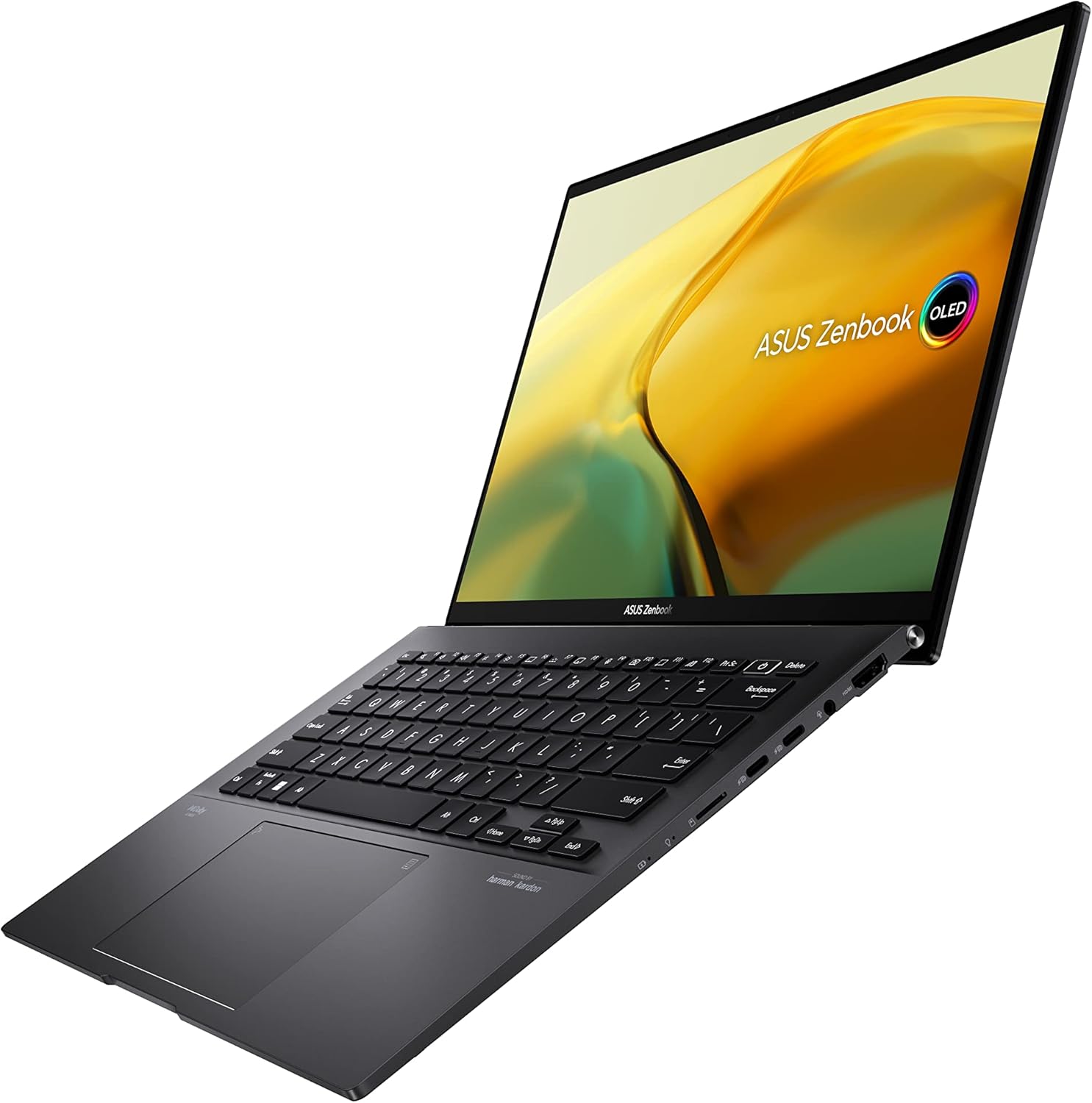 ASUS Zenbook 14 UM3402YA-KP626W, Notebook in alluminio con Monitor 14" Anti-glare, AMD Ryzen™ 7 7730U, RAM 16GB, 512GB SSD PCIE, Windows 11 Home, OLED, Nero AMD Ryzen 7 RAM 16GB / 512GB SSD 14" - Immagine 4