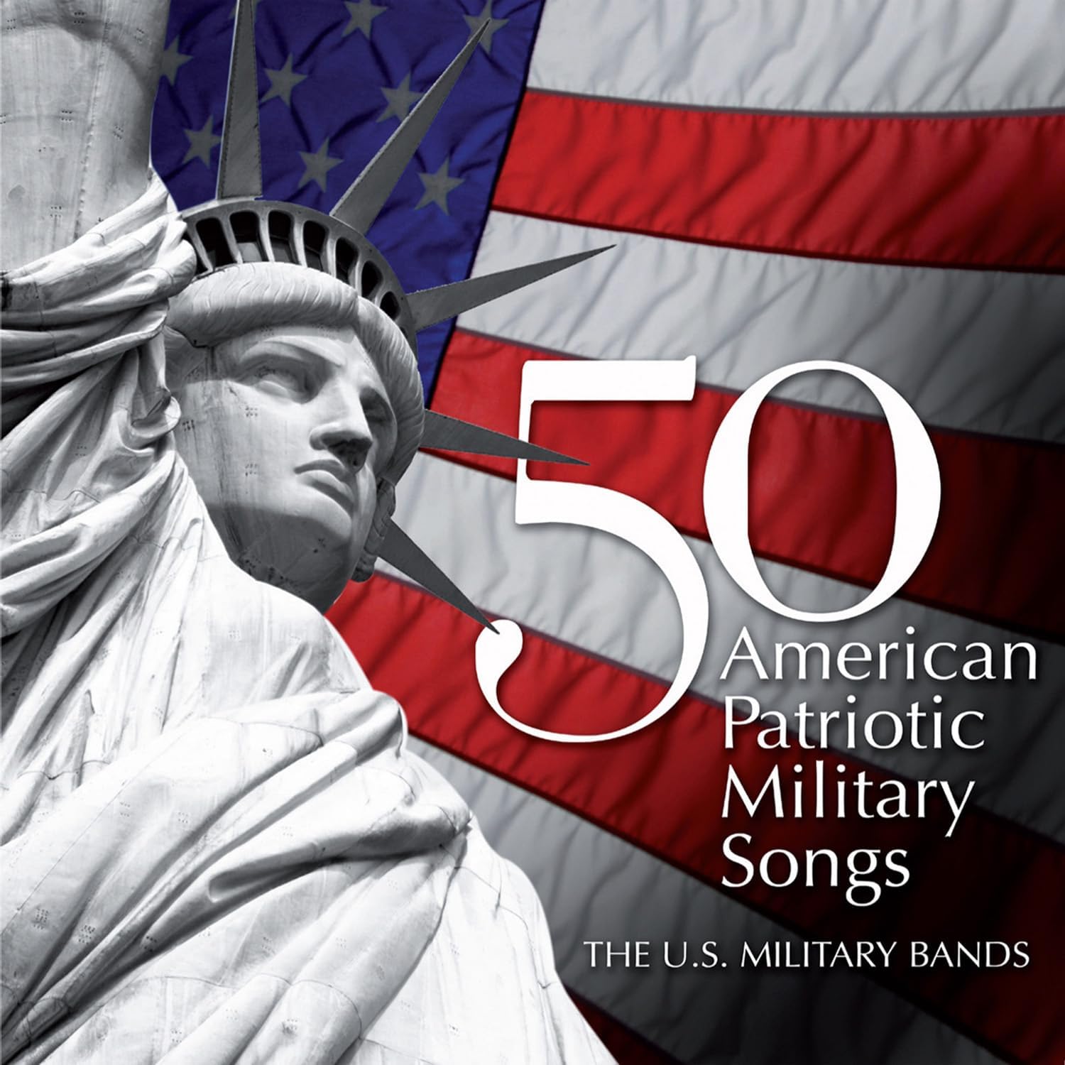 50 American Patriotic Military Songs / Various por U.S. Military Bands — capa do álbum