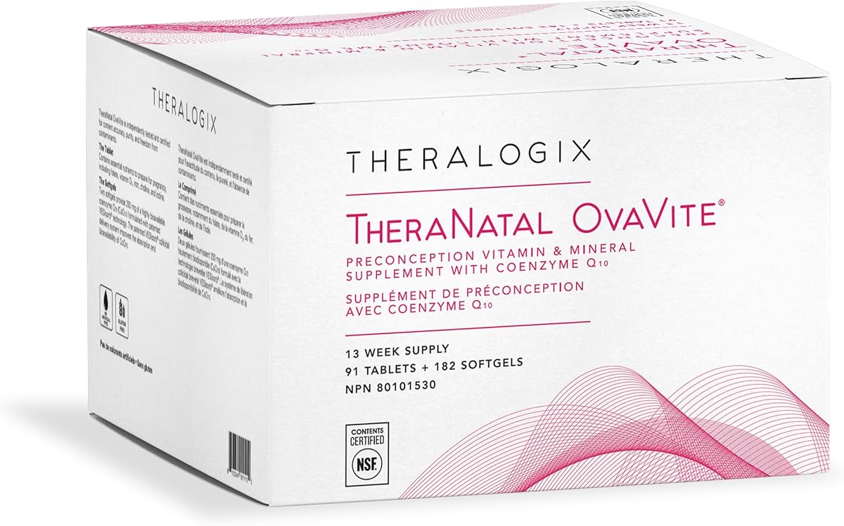 Theralogix - TheraNatal OvaVite® - Preconception Supplement with CoQ10 - Core Nutrients Before Conception - 91 Tablets + 182 Softgels