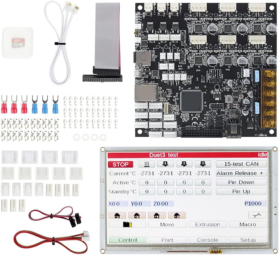 GLASSNOBLE 3D Printer CNC Machine Clone Duet 3 6HC and 7i Colour Touch Screen Upgrades Controller Board Advanced 32bits