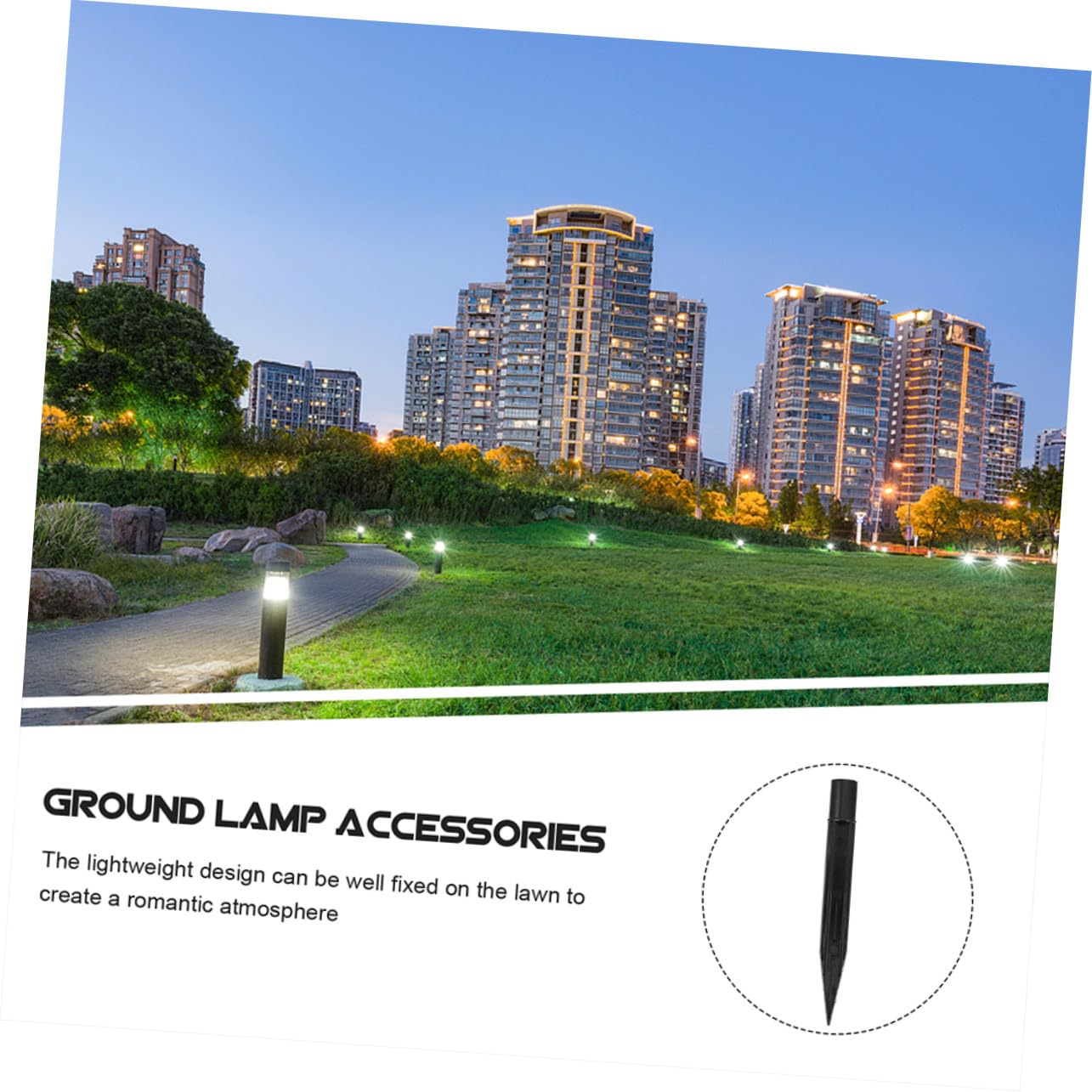 Pali Luminosi da Giardino LED di Ricambio 30 Pezzi Plastico Nero
