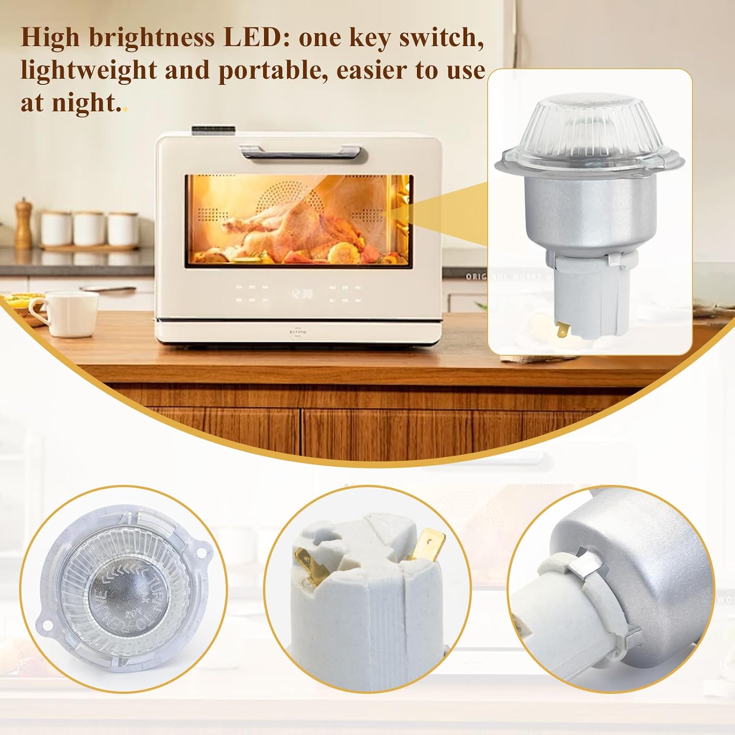 WB08T10002 Oven Light Bulb Replacement Wall Oven Light for GE Kenmore Ovens,Indicator Light Bulb AP2019709