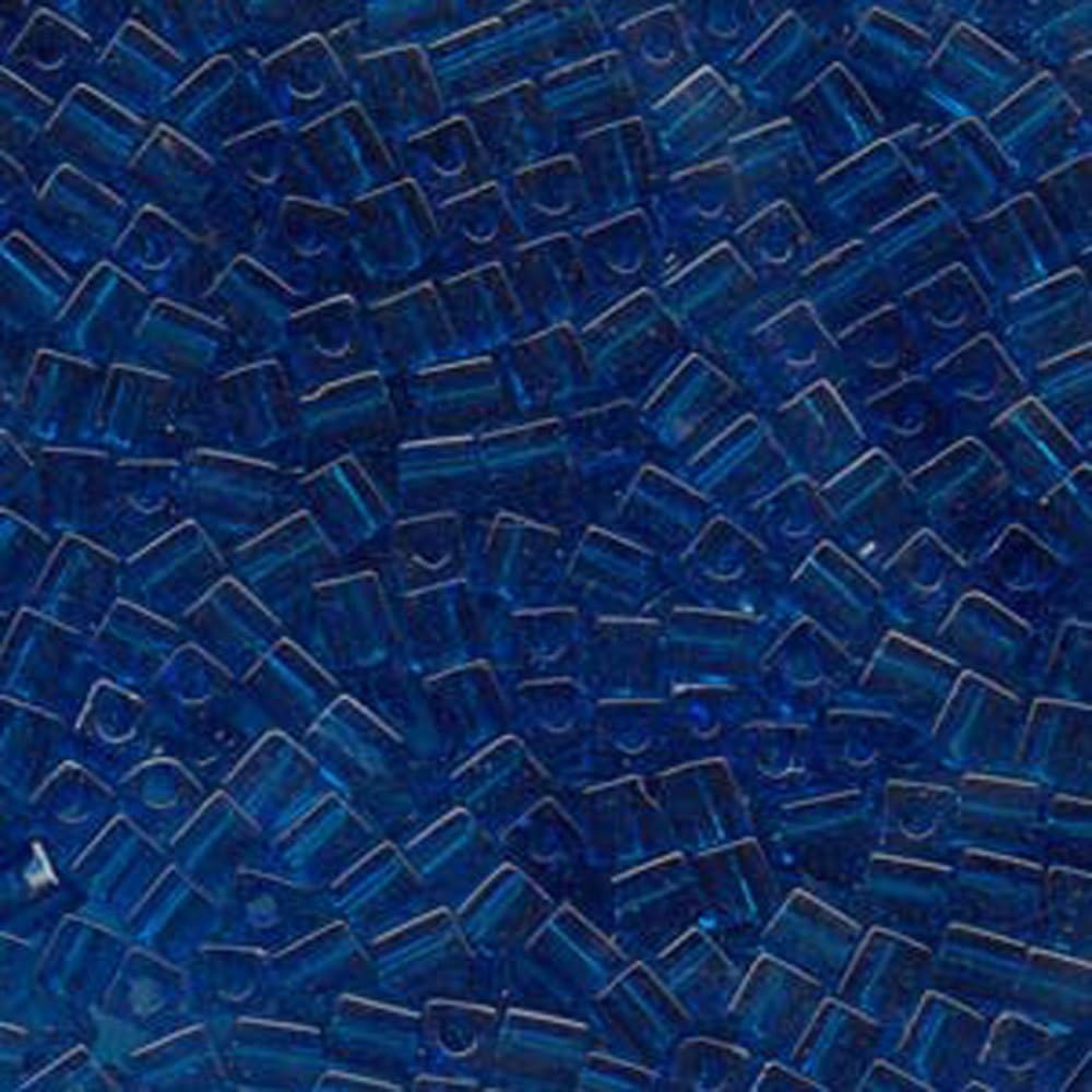 20Gr Tr Capri Blue Miyuki 4mm Square Cube Glass Seed Beads