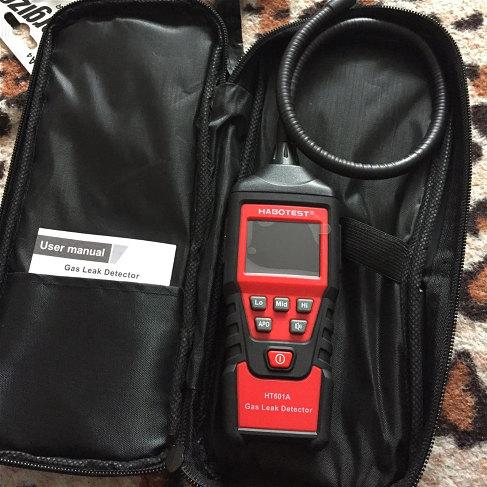 Monitor de Calidad del Aire Profesional Portátil de Gas Detector de Fugas de Gas Analizador DIRIGIÓ Combustible Alarma de Gas del analizador del probador de Gas probador de medición HT601A
