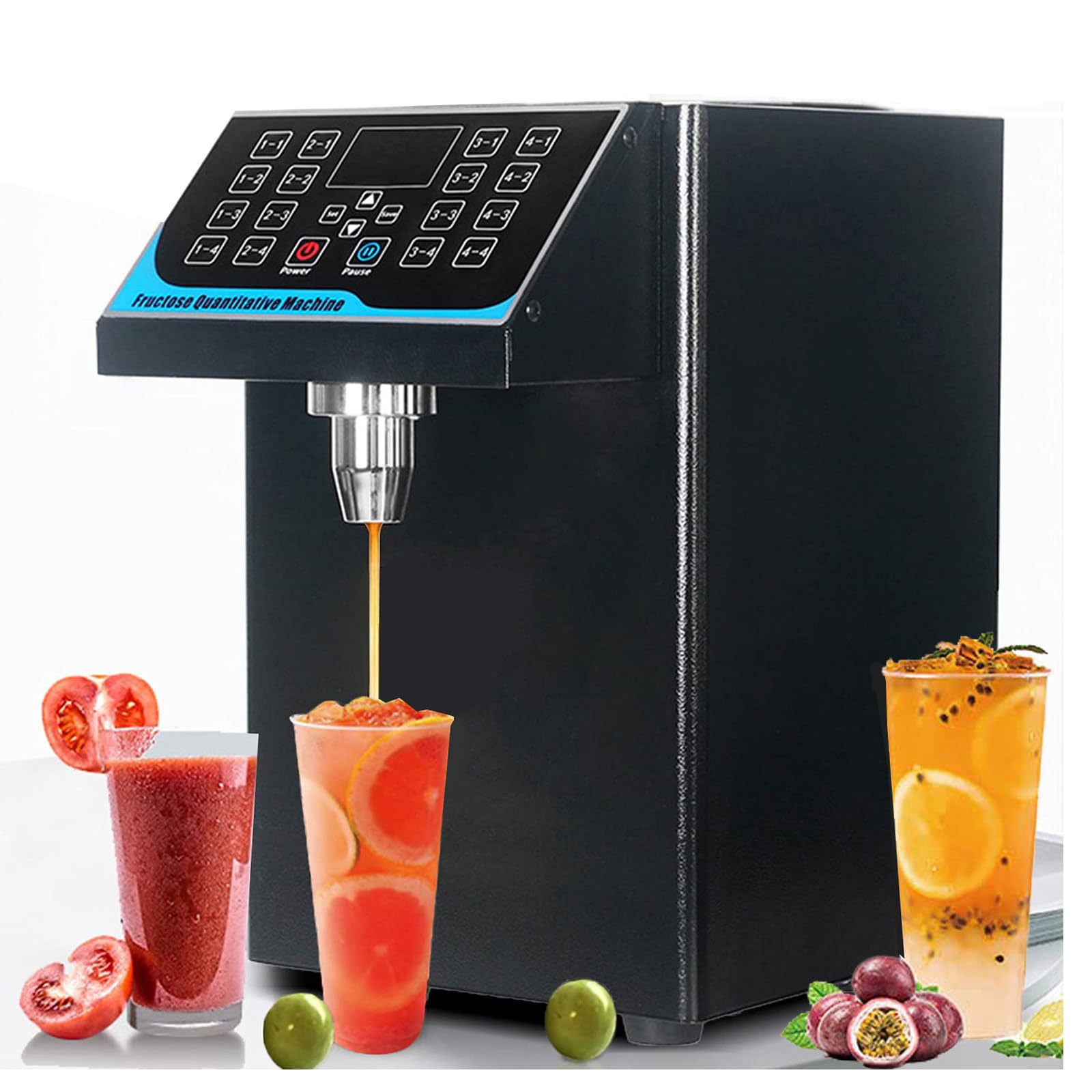 LYDZUSDP Fructose Quantitative Machine,Automatic Fructose Dispenser,8.5L Bubble Tea Equipment Sugar Syrup Dispenser,304 Stainless Steel Liner