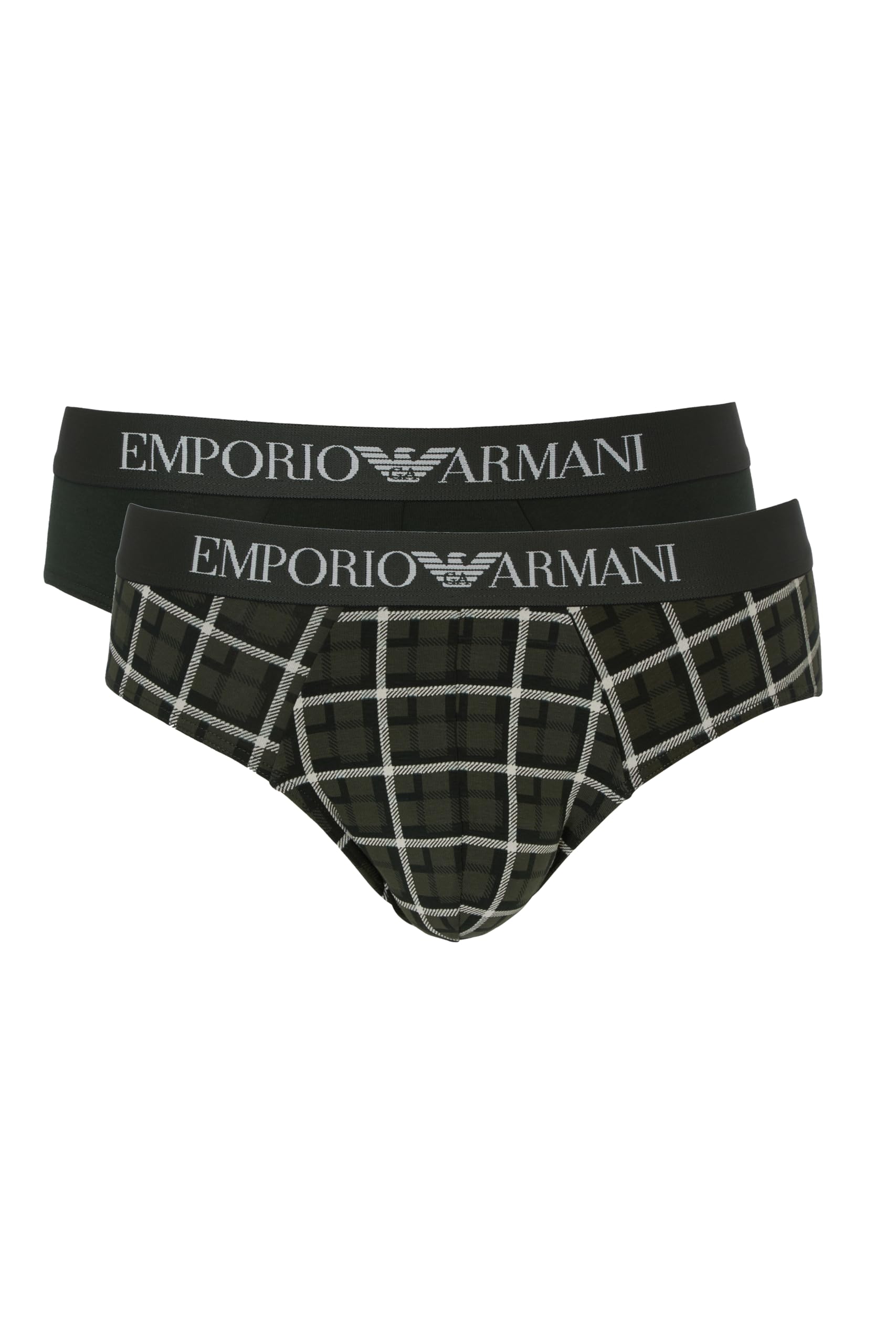 EMPORIO ARMANI MAN CLASSIC PATTERN MIX 2-PACK BRIEF Green XL