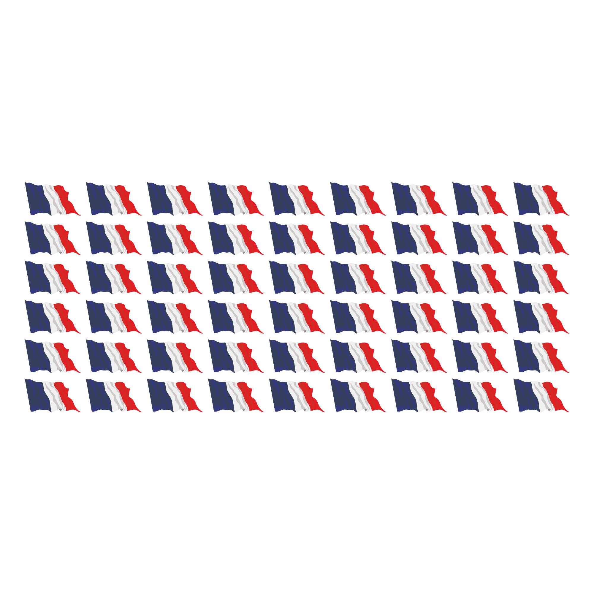 12 Stück Mini-Aufkleber Frankreich Flagge – 33x20 Mm, Rechteckig, Selbstklebend