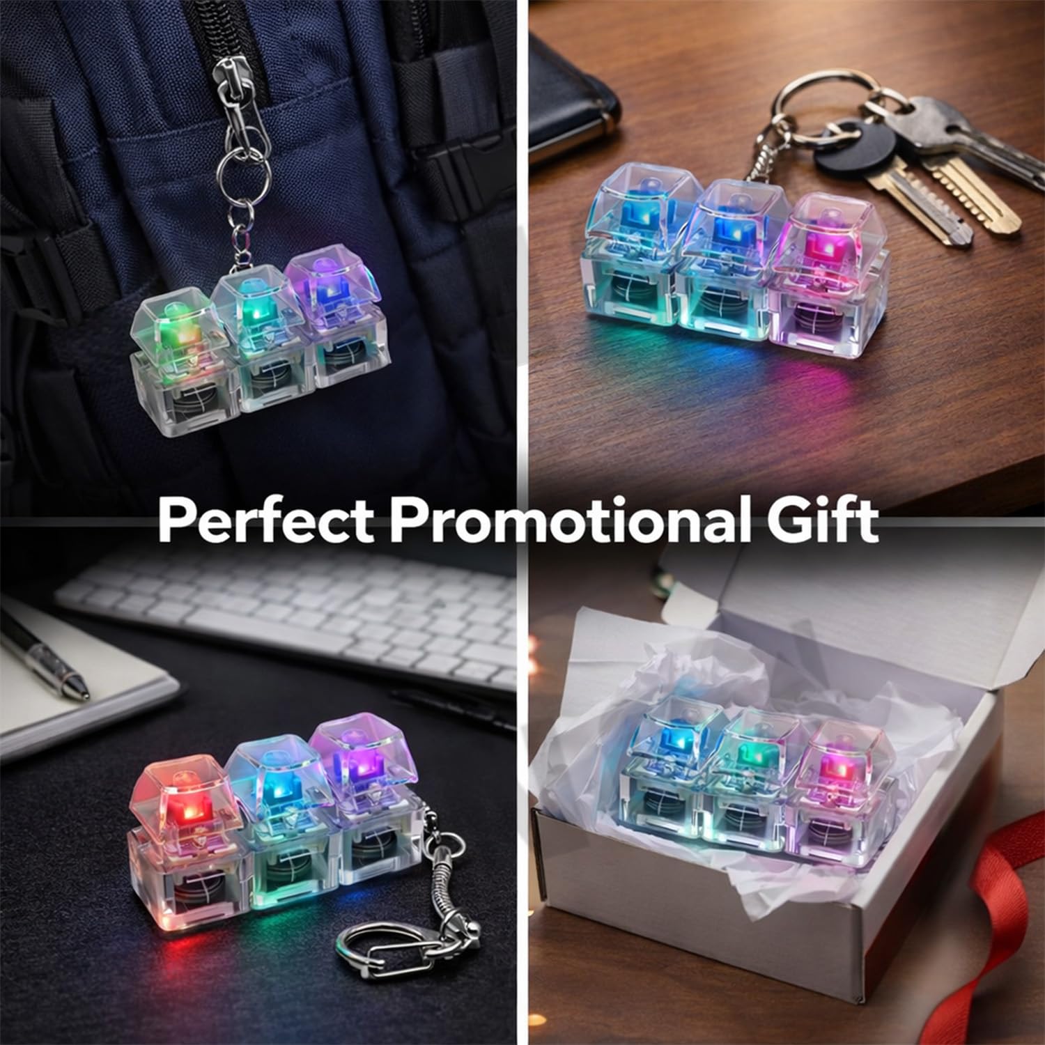 PANCA Clicky Fidget Keychain - Stress Relief & Tactile Feedback -8 PANCA Clicky Fidget Keychain - Stress Relief & Tactile Feedback -8