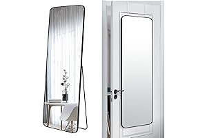 57" Over the Door & Wall Mounted Mirror, Full-Length Dressing Mirror for Bedroom