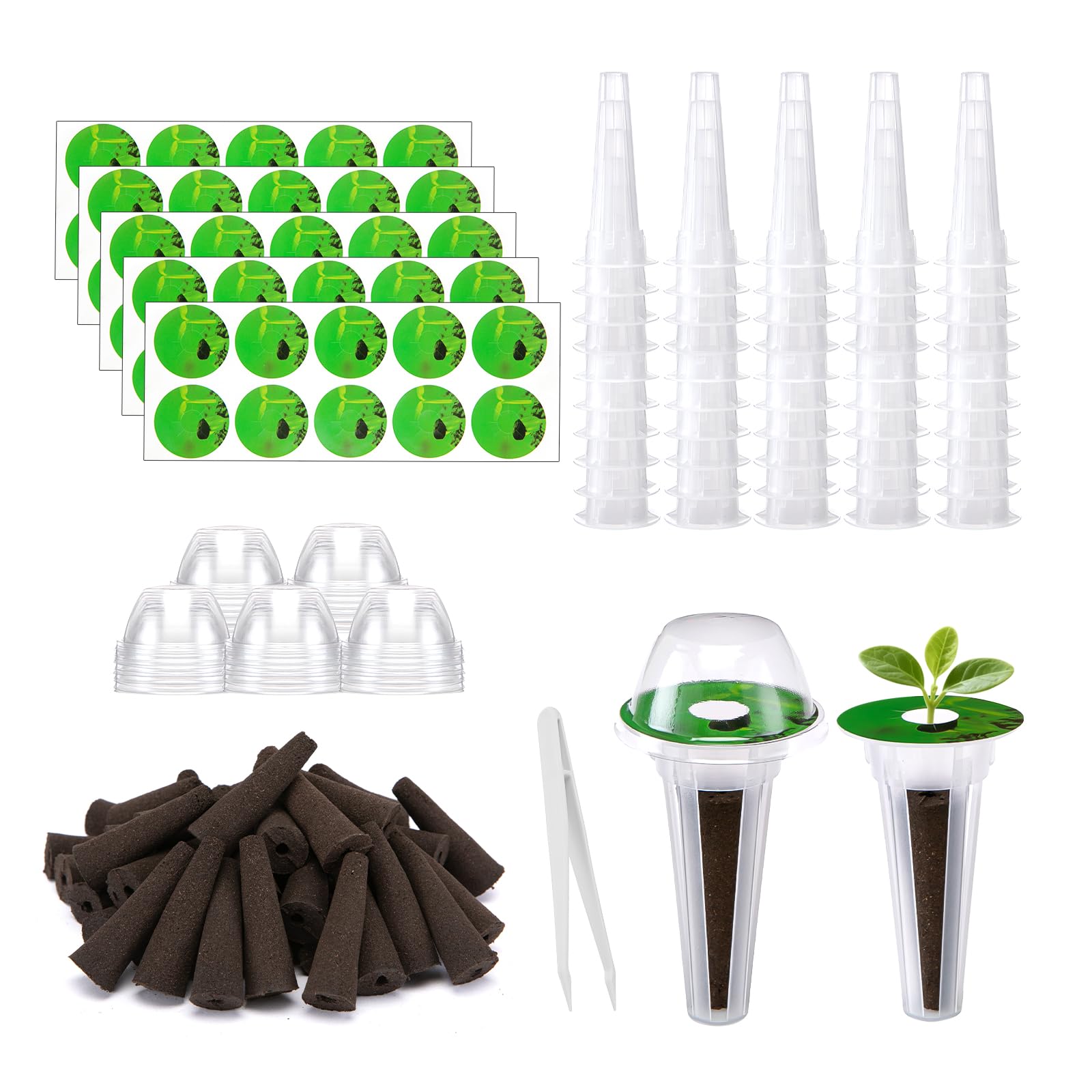Hydroponic Pods Kit, Compatible with AeroGarden, 201Pcs