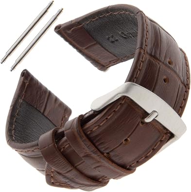 Gilden Unisex 22mm Sweat-Resistant Gator-Grain Watch Band MSW30