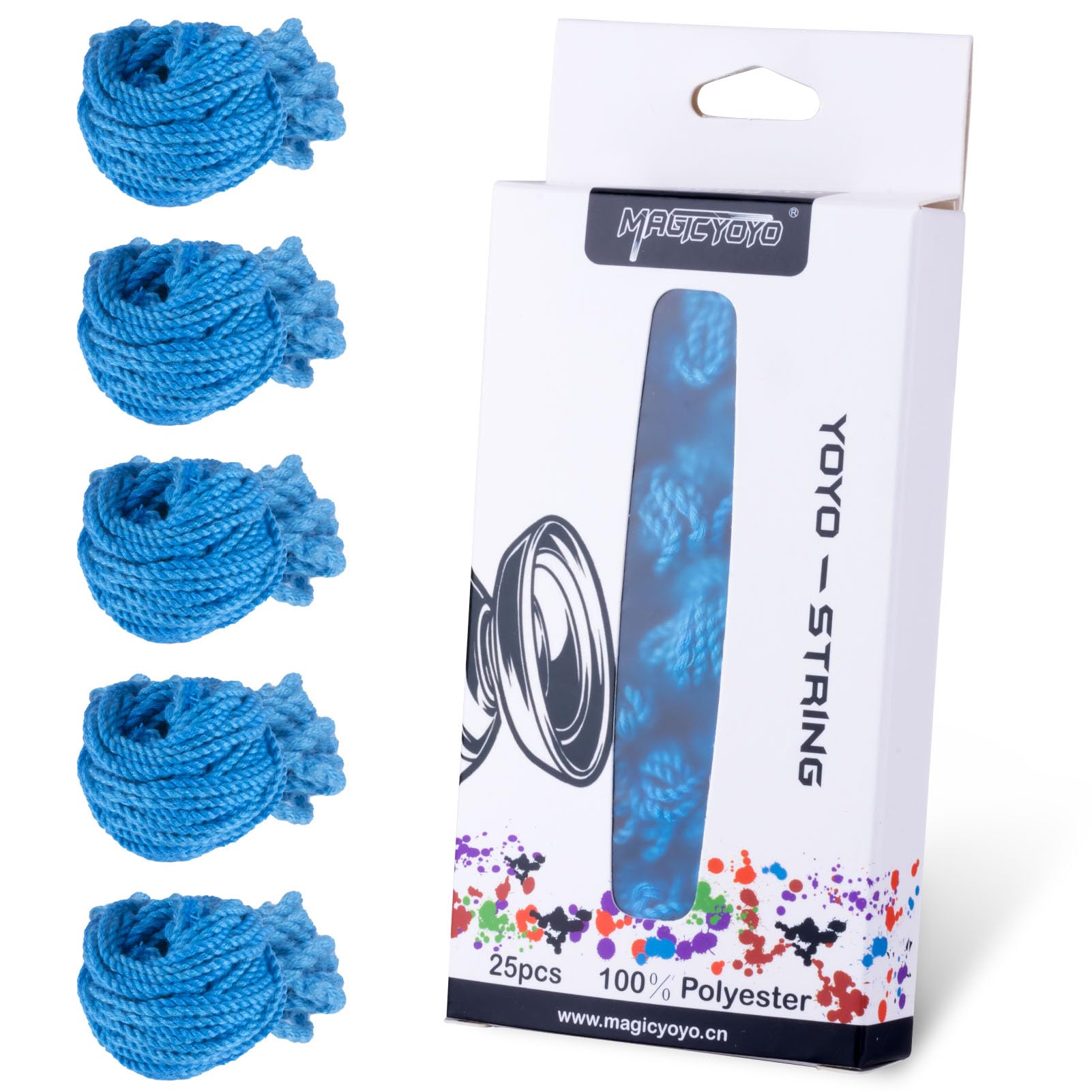 MAGICYOYO 100% Polyester Professional Yoyo Strings (Blue)