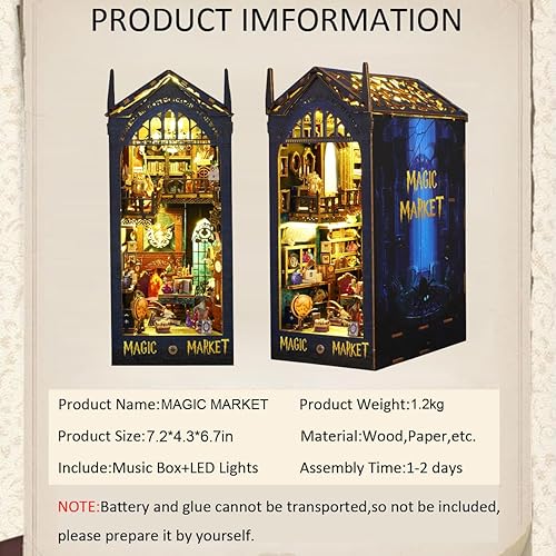 Miniatura 2 de Kit de casa de muñecas en miniatura y muebles de madera Mini Room Kit (Magic Market)