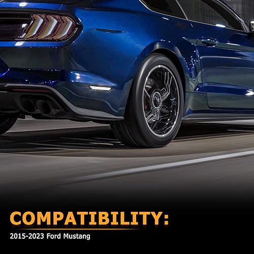 Vista 7 de Gempro LED Side Marker Lights for Ford Mustang 2015-2023 Rear White Fender Marker Reflectors Lamps Smoked Len, 2PCS LED blanco