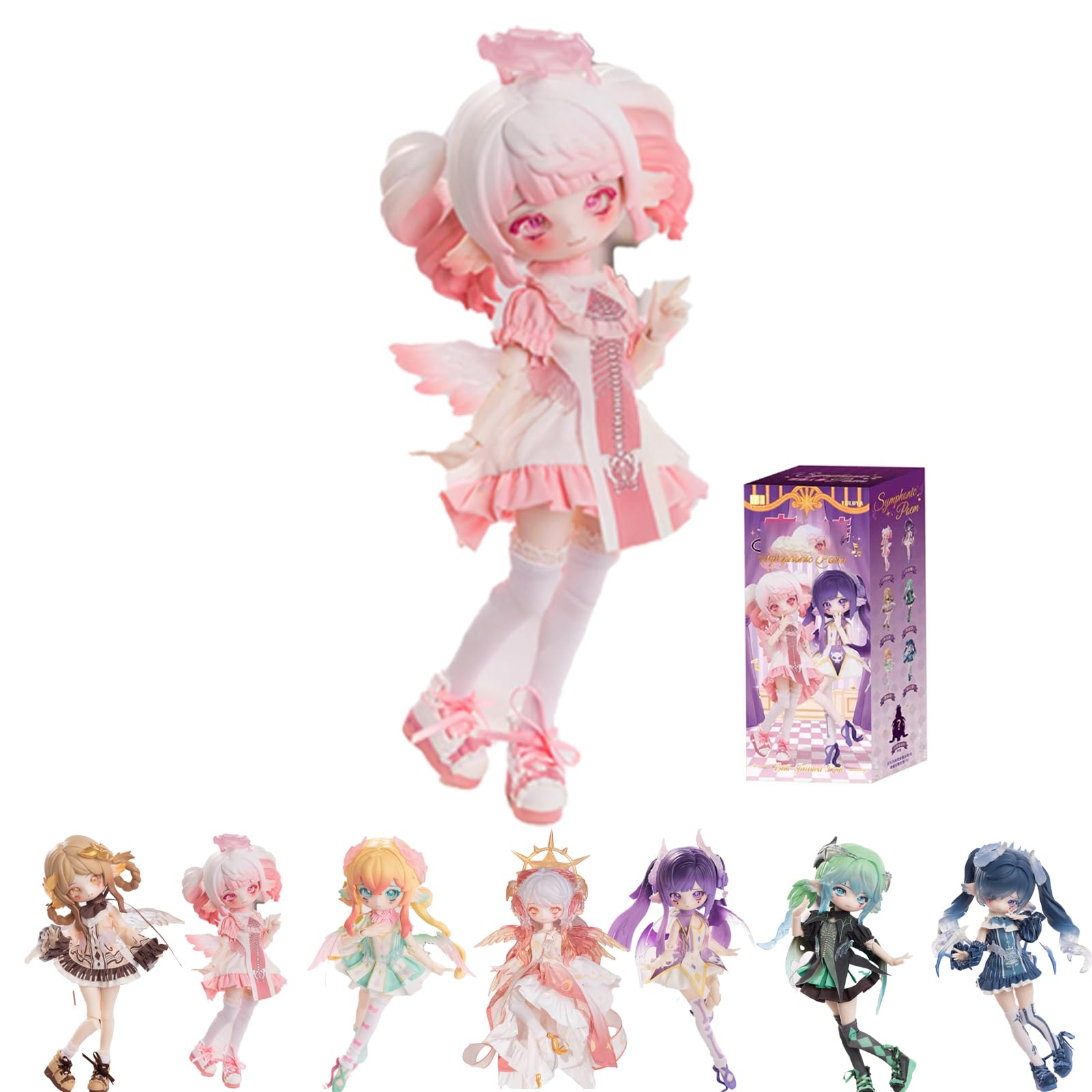 1/12 BJD Dolls Blind Box,Kawaii BJD Dolls Symphony Poetry Girl Series 1/12 Ball Jointed Doll Collectable Action Figure Posable Dress Up Doll for Girls Birthday Gift