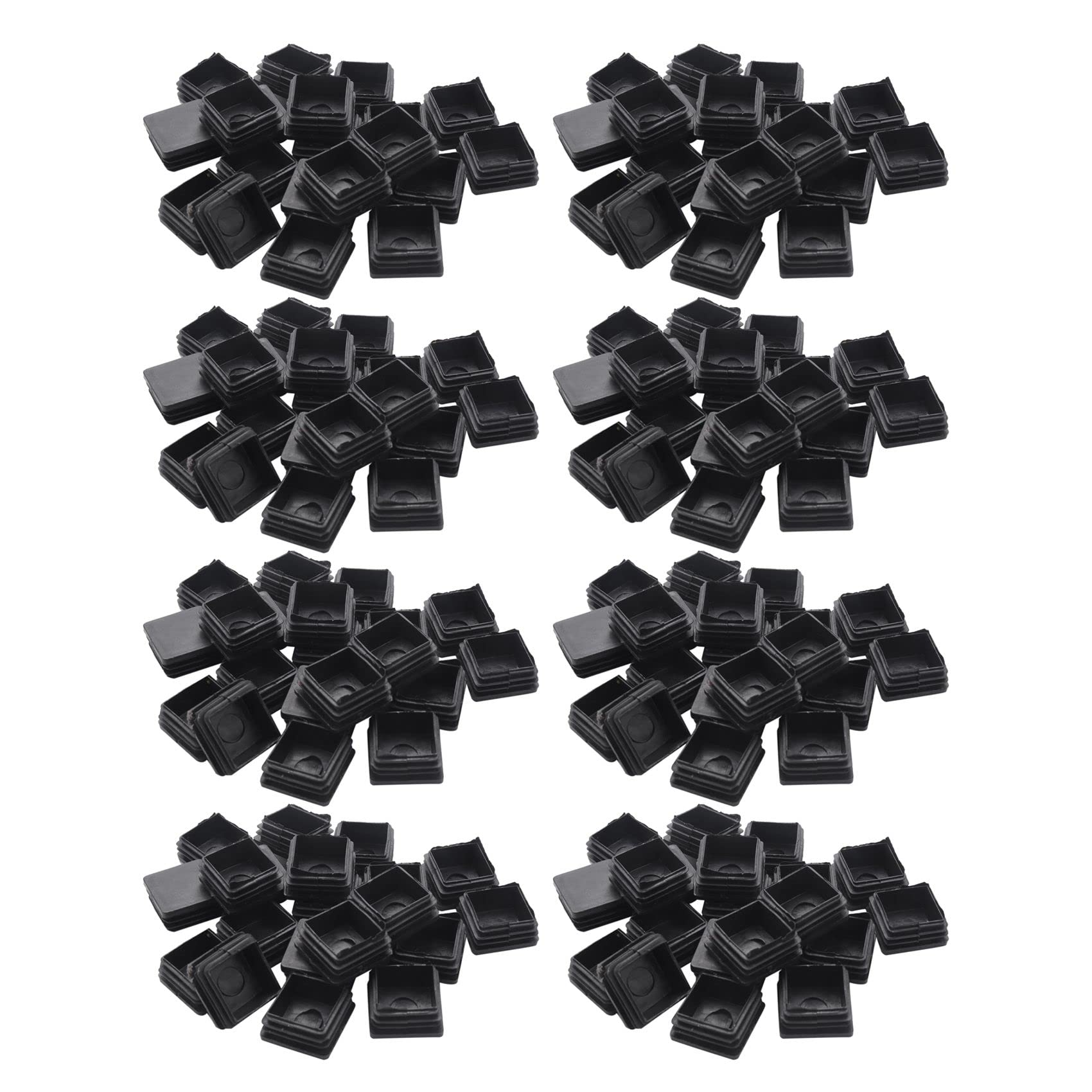 Hndhbfgrt 160 Pcs Plastic Square Blanking End Caps Tube Inserts 25mm x 25mm