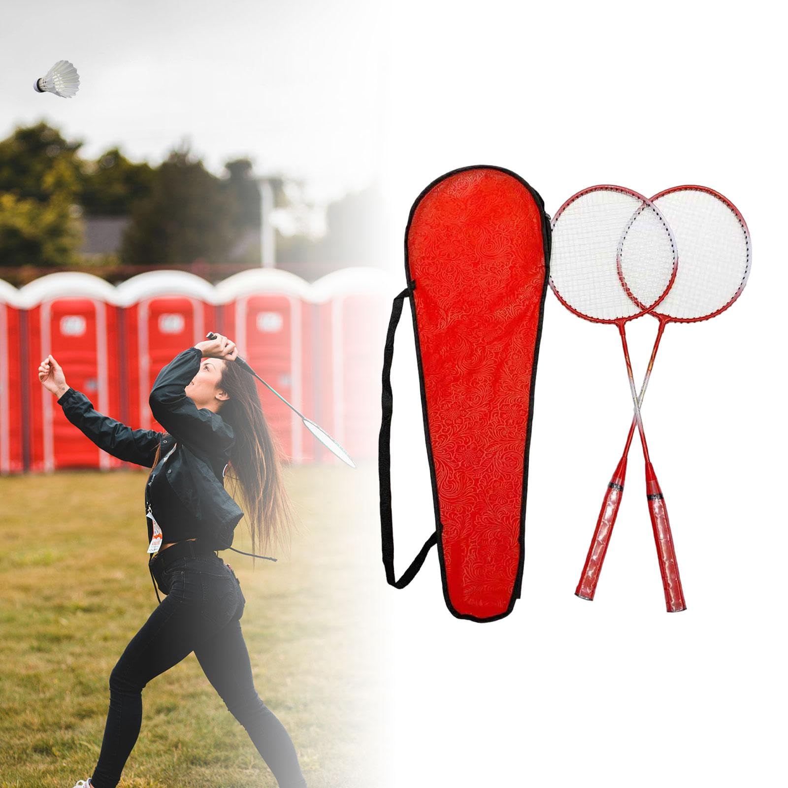 Raquetas de Bádminton 665 mm con Bolsa, Set para Principiantes