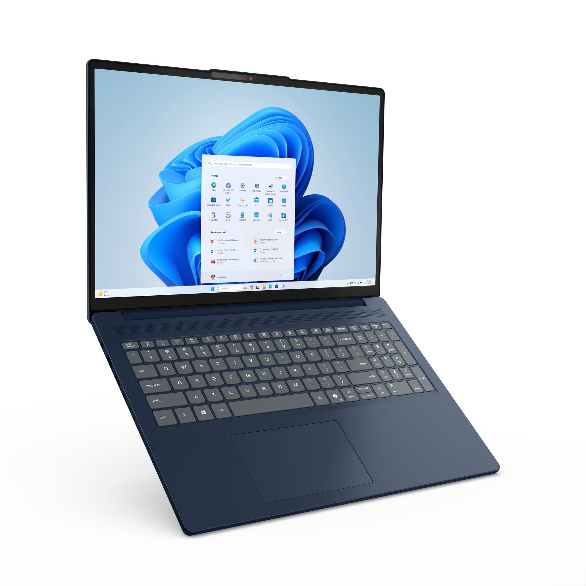 Lenovo IdeaPad Slim 3 Laptop 16" WUXGA AMD Ryzen 5 7535HS 24GB RAM 1TB SSD Radeon 660M Windows 11 QWERTZ Cosmic Blue