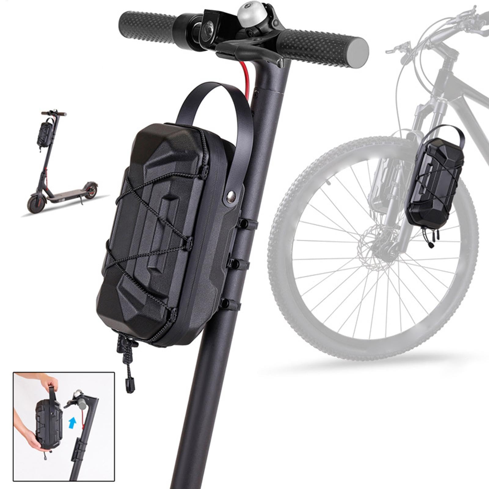 Borsa Monopattino Organizer Manubrio Impermeabile per Bici | Sacca Frontale Da Manubrio Per Monopattino Elettrico E Bici, Bambini, Adulti, Famiglia