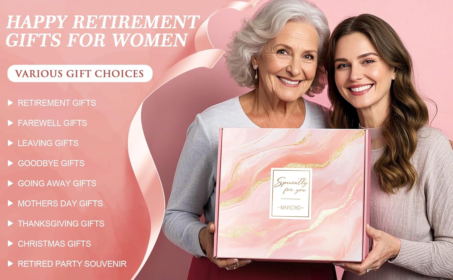 Happy Retirement Gift for Woman 2026, Funny Retirement Gifts for Women Coworkers, Cool Retired Gifts for Retirees Women Teacher Nurse Boss Friend Mom Grandma, Farewell Leaving Gift w/ Canvas Tote Bag - Image 3