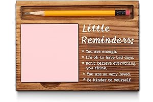 Mental Health Gifts: Upbeat Sticky Note Holder Fostering Self-Care