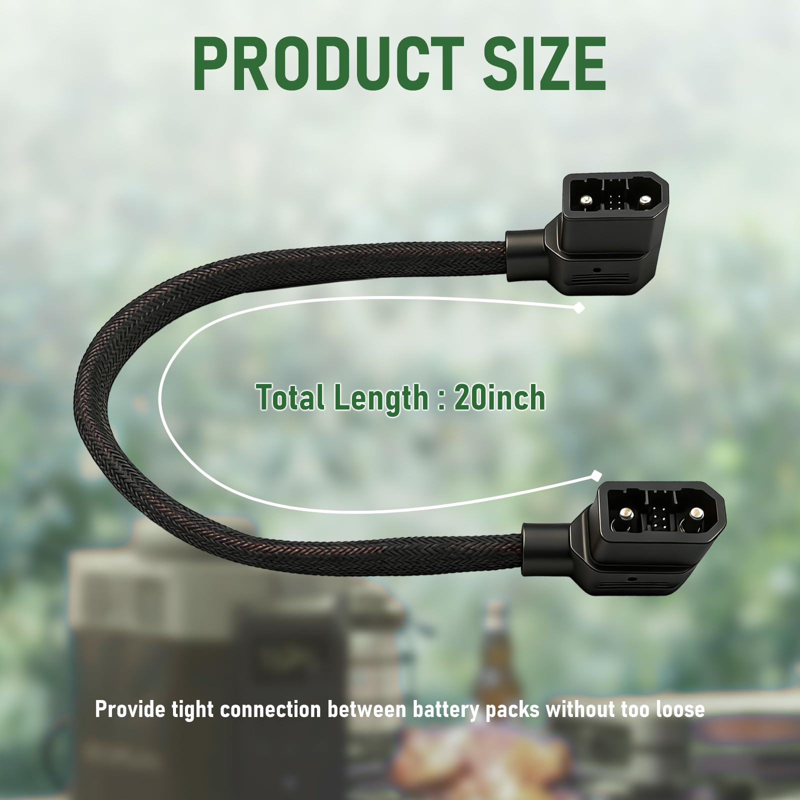 Dodatkowy kabel zasilający do baterii EcoFlow – szary pleciony kabel połączeniowy 101 cm do Delta Max/Delta 2/Delta 3 Series i Wave 2/3, niekompatybilny z Pro/Pro 3/Ultra/3 Max