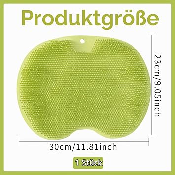 Shower Foot Brush for Shower Back Scrubber Mat Foot Green