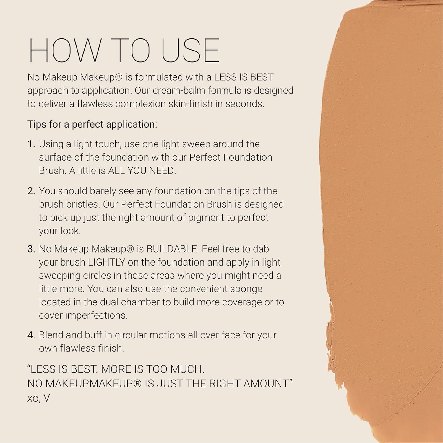 No Makeup Makeup FlexShade Foundation + Brush Duo, Cream-Balm Formula Conceals, Corrects and Camouflages with Skin-Tone Adaptive Technology, Buildable, Long-Lasting, Cruelty-Free, Vegan, Almond - Image 6