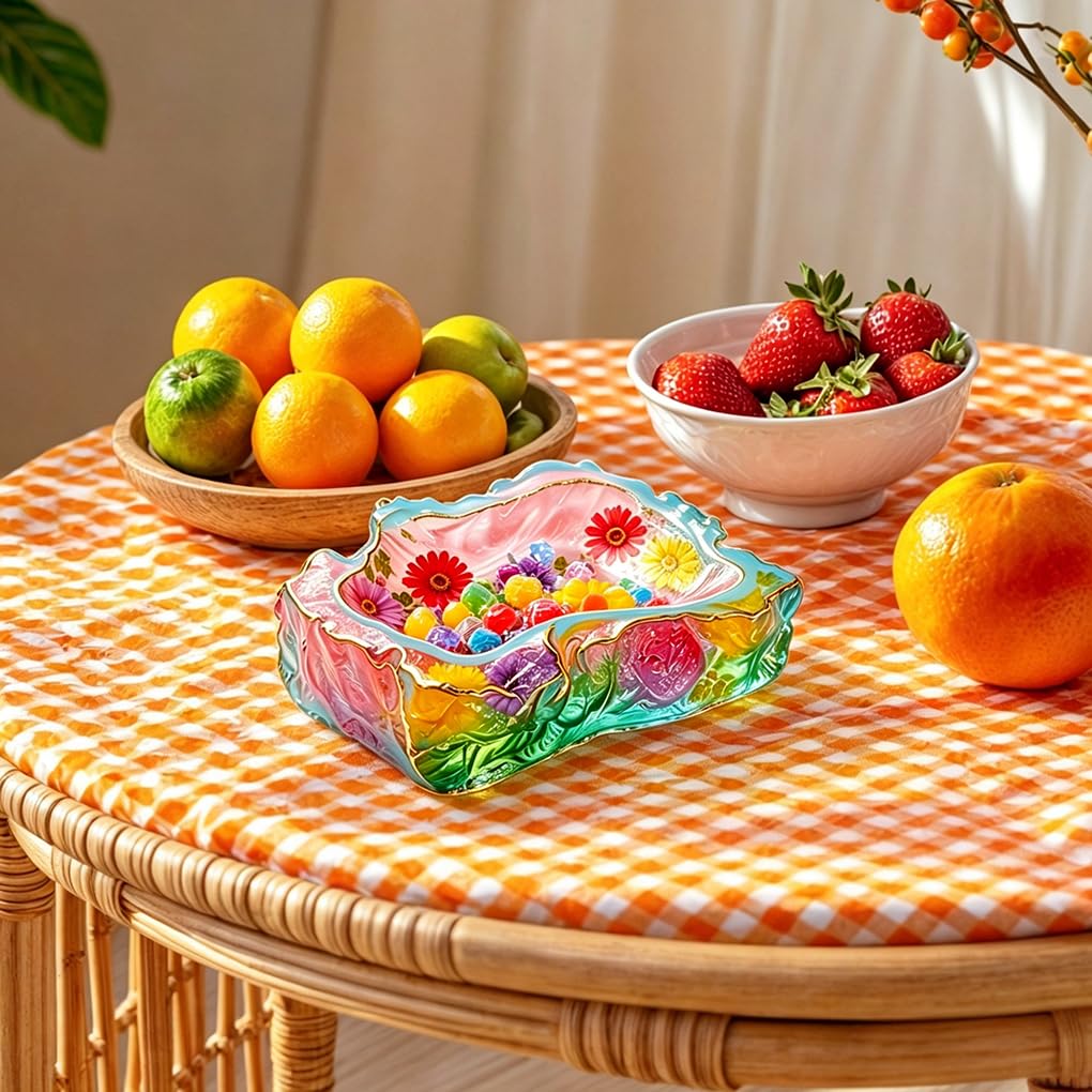 Stampi per Resina Epossidica Piatto Stampi Silicone Vassoio Soap Dish Resin Mold Stampi per Colata Portasapone DIY Piatto di Frutta Contenitori di Stoccaggio