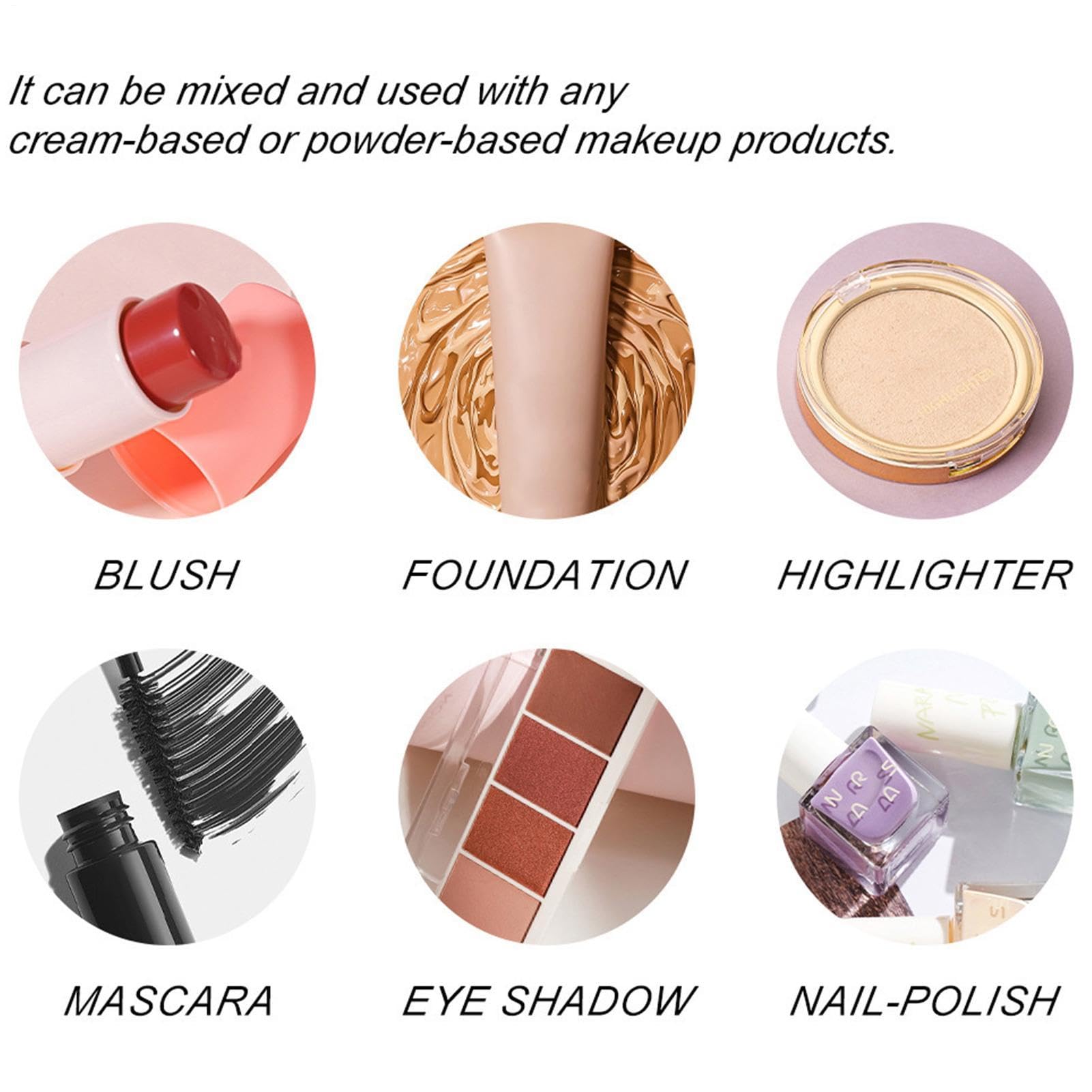 5-pak płynu do mieszania i rozcieńczalnika (5 x 9 ml) – ratuje zaschnięty eyeliner i tusz do rzęs – wodoodporny i długotrwały – uniwersalny mikser do makijażu do cieni do powiek, szminek i lakieru do