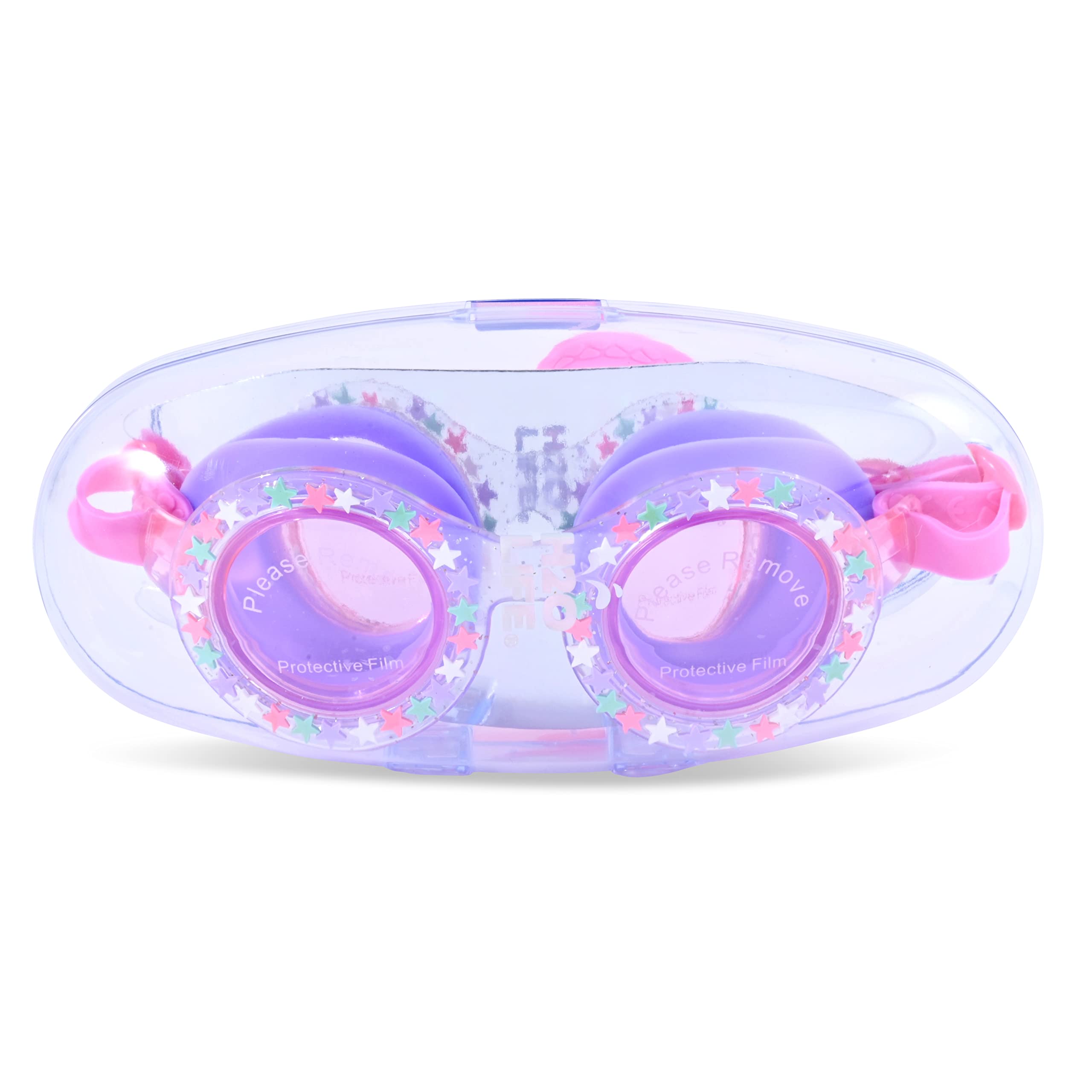 Occhialini da nuoto per bambini per ragazze e ragazzi, protezione per bambini (OS, rosa Crystal Star)