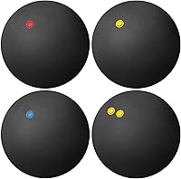 Toddmomy Single Dot Squash Balls - Professional High Elasticity Training Balls for Beginners & Intermediates, Durable 39mm