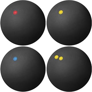 Toddmomy Single Dot Squash Balls - Professional High Elasticity Training Balls for Beginners & Intermediates, Durable 39mm