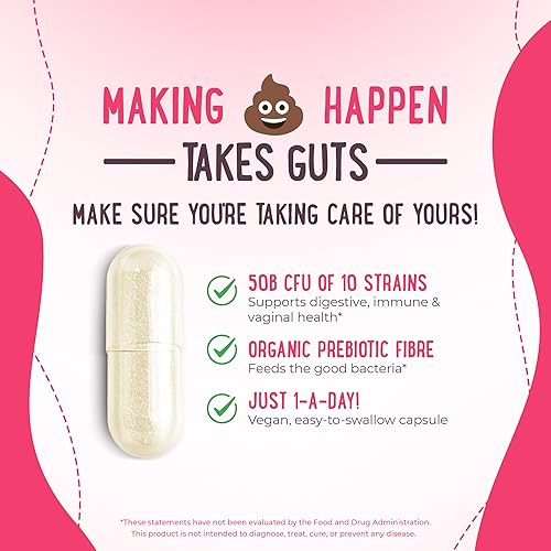 Miniatura 3 de Mama Natural Probiótico para mujer  Suplemento vaginal, intestinal y de apoyo inmunológico  con prebióticos orgánicos (30 unidades)  Lactobacillus &