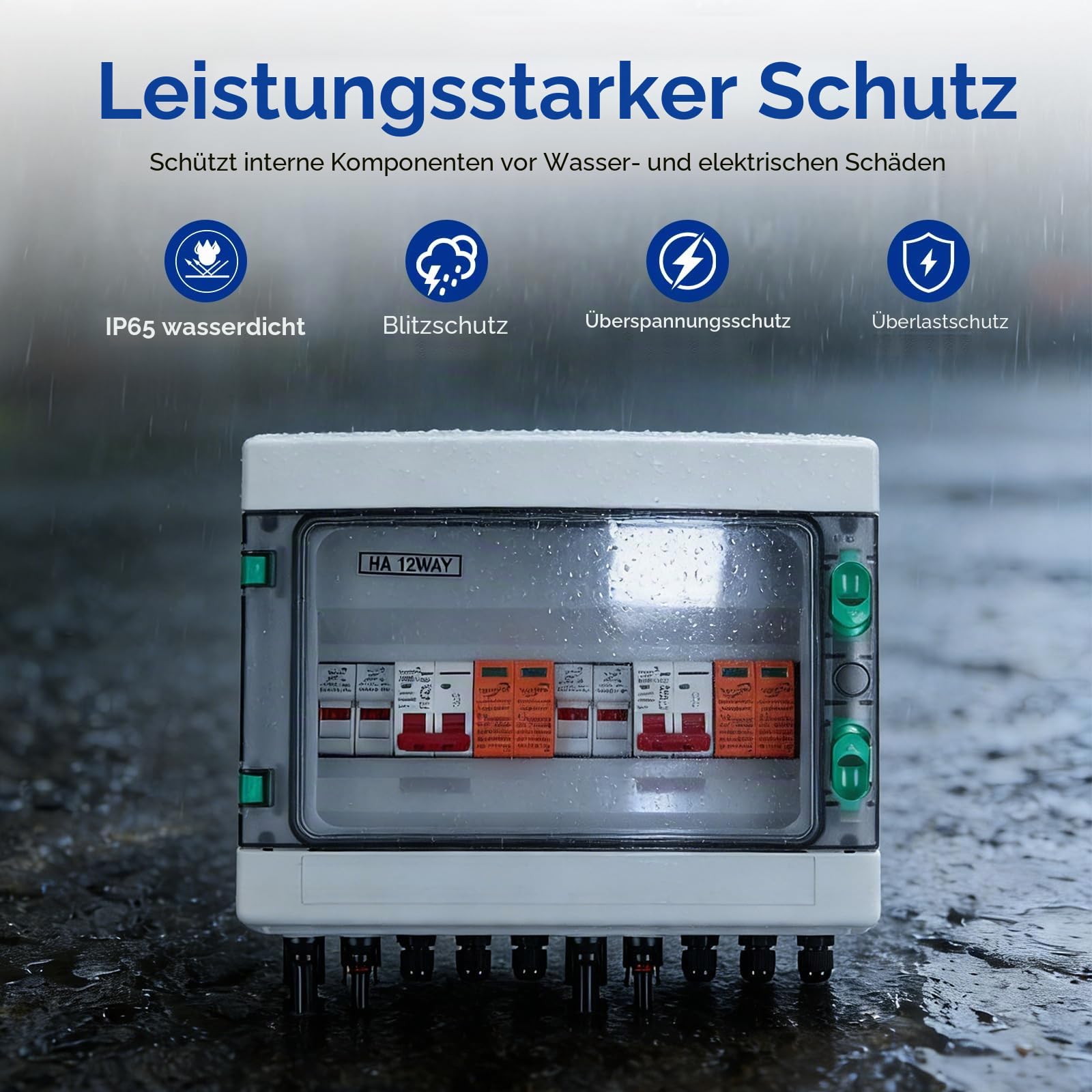 Solar-Kombinationsbox mit mehrstufigem Schutz, PV DC 32A 500V Schalter, IP65, effizientes Energiemanagement