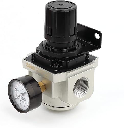 Miniatura 13 de SNS Regulador de Presión de Compresor de Aire con Soporte y Manómetro Rosca Hembra 1/4 NPT 0-150 PSI Ajustable AR2000-N02 multicolor/fantasía
