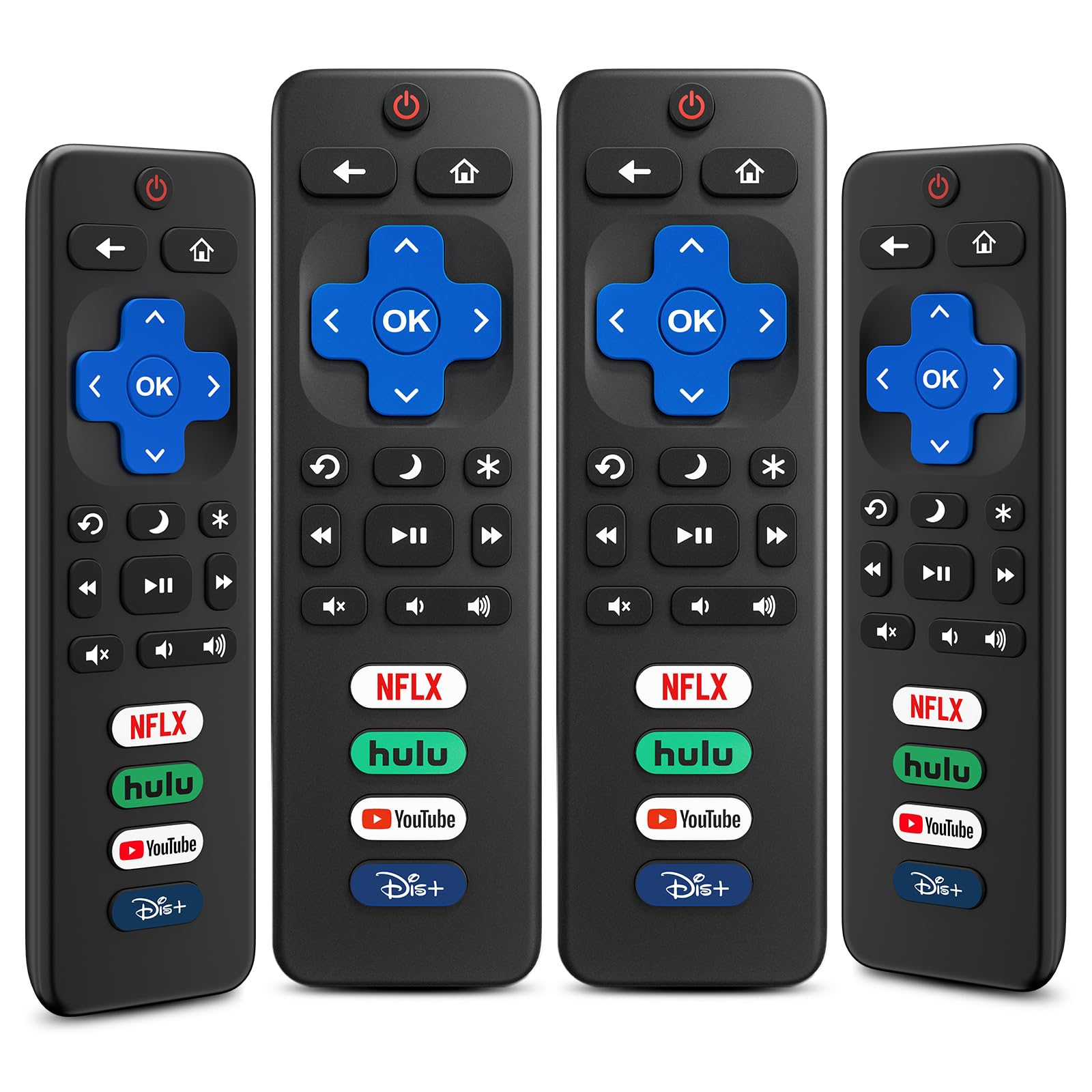 (4 Pack) Replacement Remote for Roku TV, Universal Remote for TCL Roku TVs