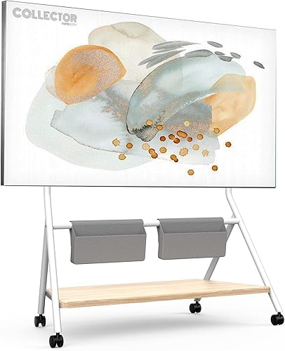 Miniatura 9 de FITUEYES Soporte de TV móvil de diseño para TV de 46, 55, 60, 65 pulgadas, soporte de suelo con soporte para sala de estar, oficina, hotel, moderno