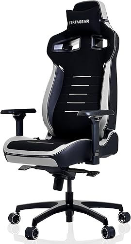 Vertagear PL4800 Silla ergonómica grande y alta para juegos con sistemas de asiento lumbar y VertaAir ContourMax - Kits LED RGB actualizables -
