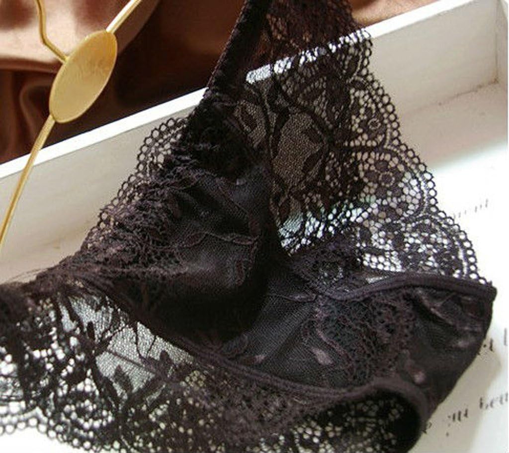 Nanier Women's Solid Lace Push up Bra Set - Image 5