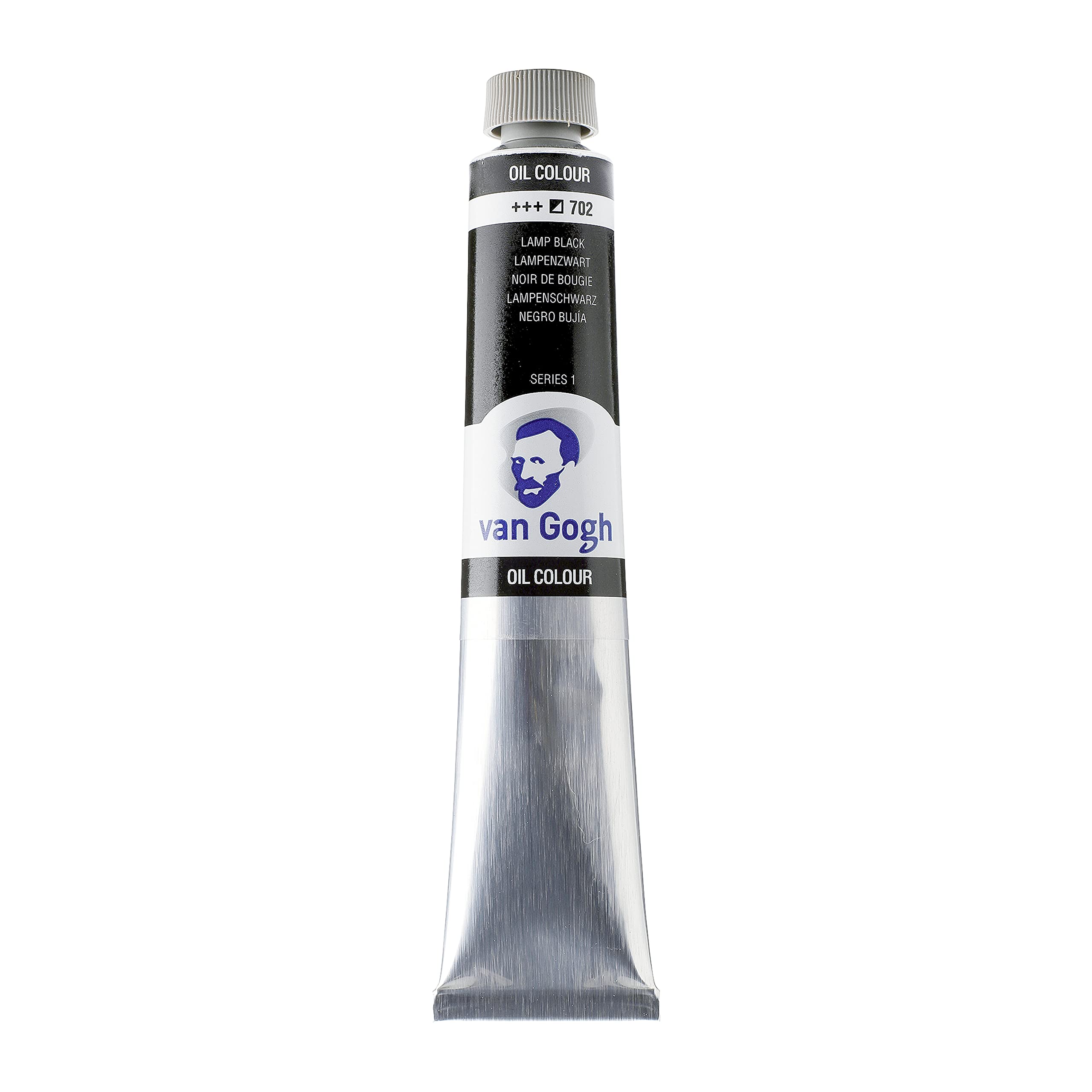 Van Gogh Lamp Black Oil Colour - 702-60 Ml Tube - High Pigmentation, Excellent Tinting Strength, Semi-Opaque, Lightfast+++