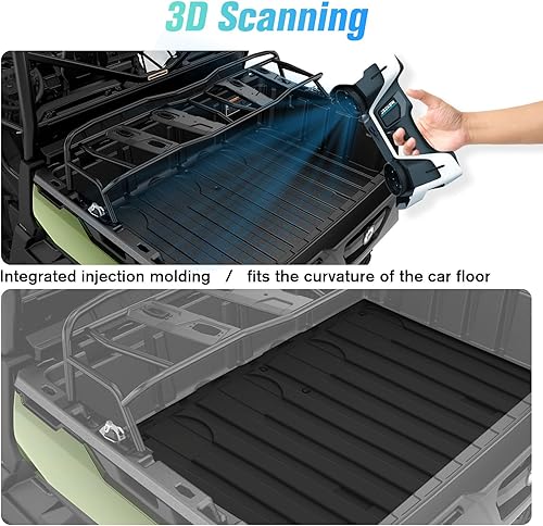 Miniatura 10 de LitMiRaCle Alfombrillas para Can Am Defender, revestimientos de suelo TPE de primera fila, protección para todo tipo de clima, tapetes para Can Am