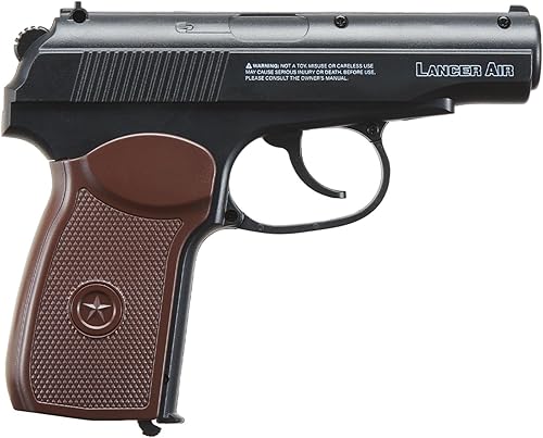 Miniatura 2 de Lancer Tactical Pistola de aire Saber XMK CO2 pistola de aire Makarych - 390 FPS con alta presión 0.42 oz y bolsa de metal BB- Paquete de 5