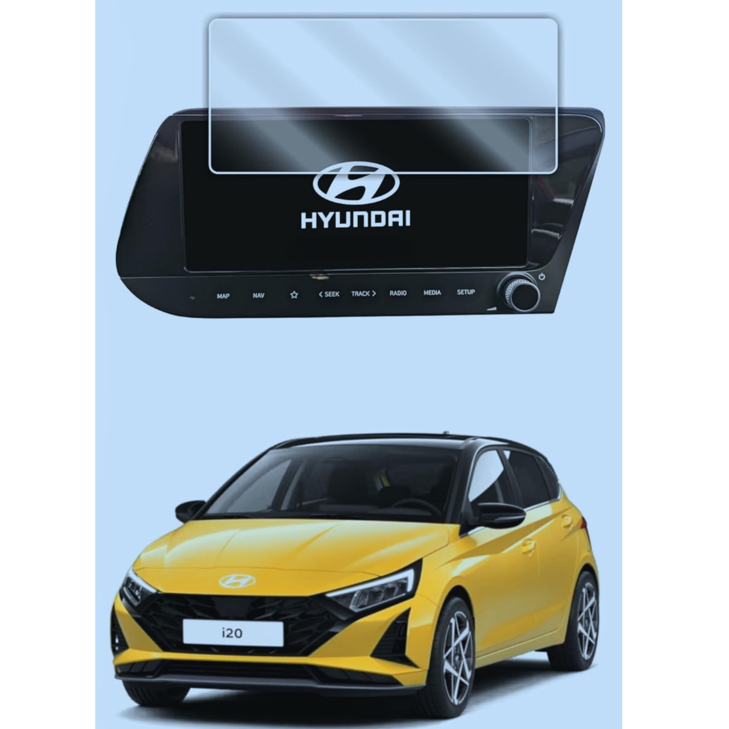 Screen Protector for Hyundai i20, Infotainment Display Guard, Transparent, Anti-Glare-image-20