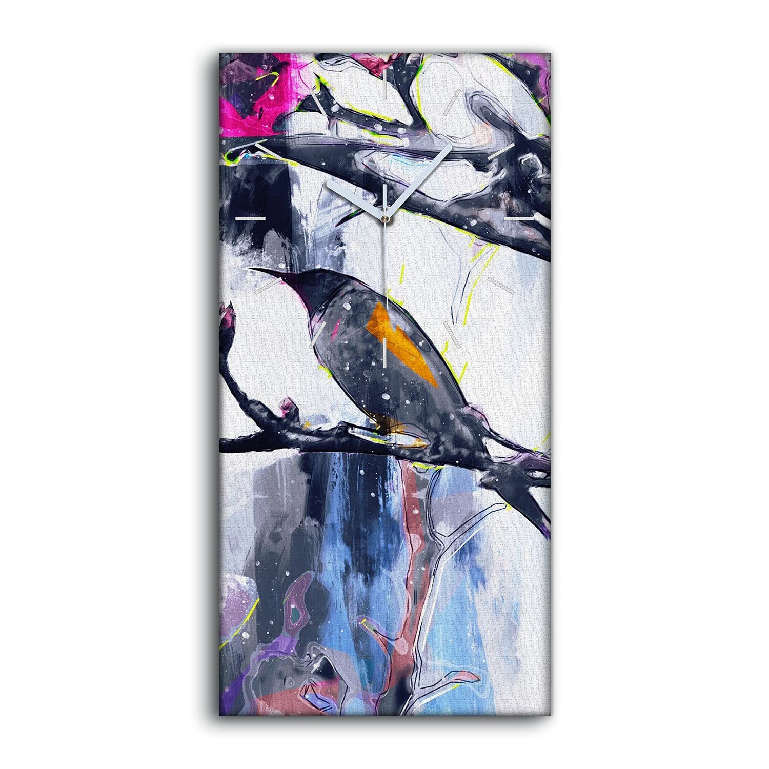 Horloge sur toile art mural moderne de qualité supérieure 30x60cm
