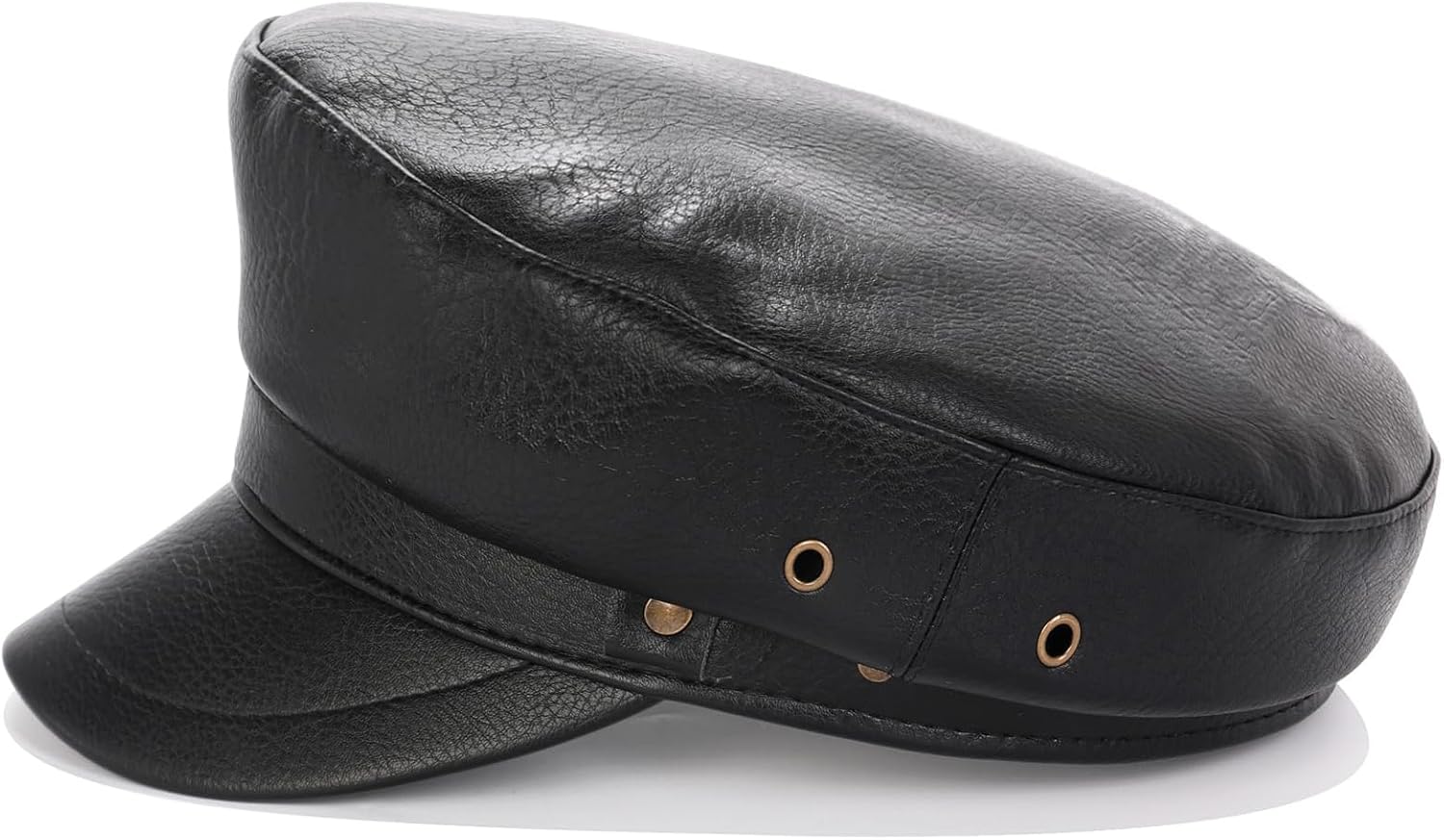 Women's Yacht Captain Sailor Hat, PU Material Newsboy Hat, Stylish Biker Hat, Baker Boy Hat, Peaked Beret - Image 2