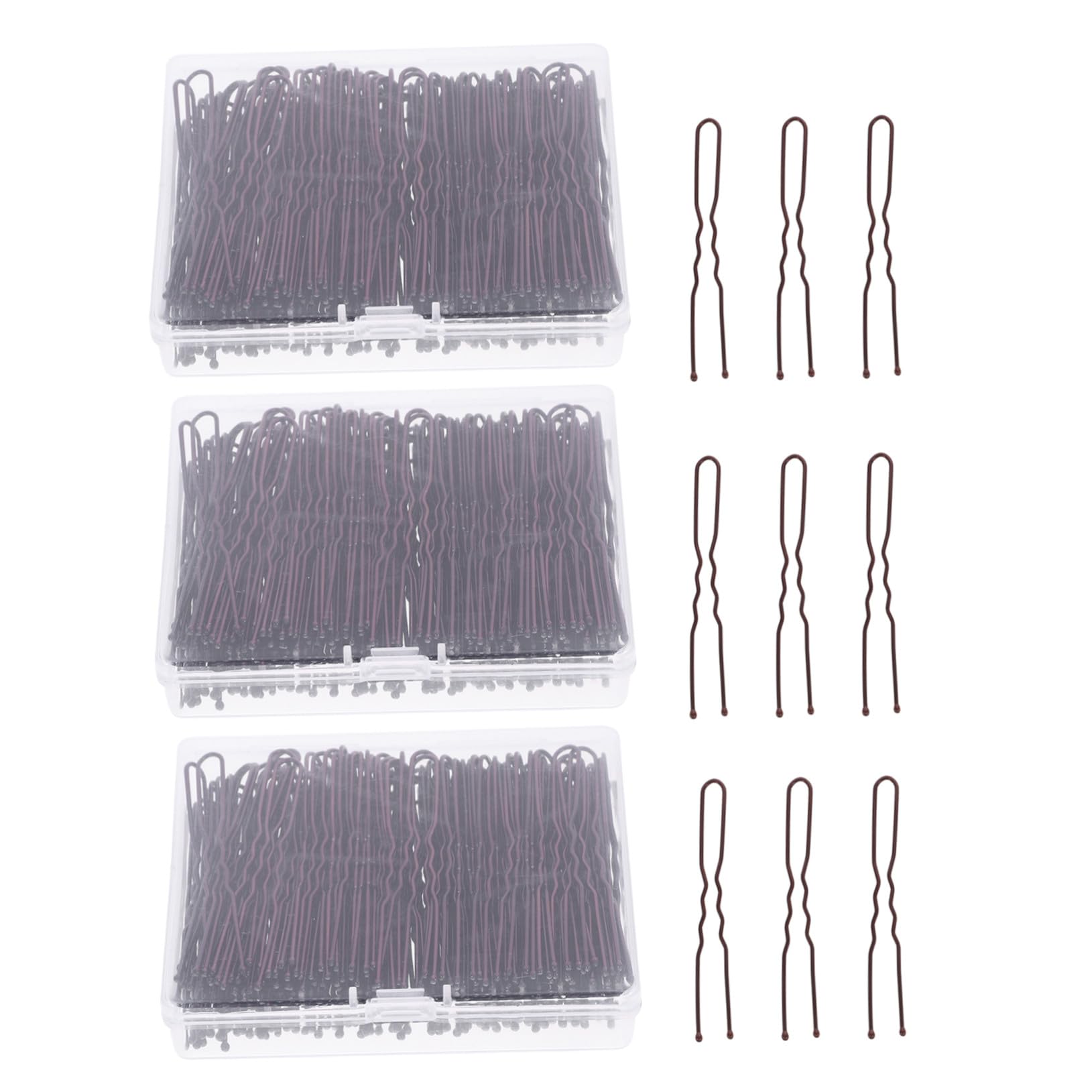 600 piezas Horquillas Metálicas Forma para Moños Diseño Seguro y Elegante con Caja de Almacenamiento Pinzas Pequeñas para Mujer para Bodas y Peinados Diarios